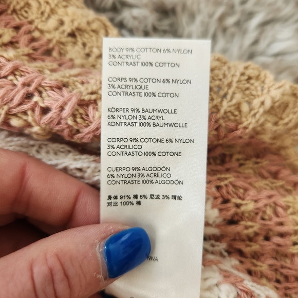 Free People Bayside‎ Pullover In Romance Combo Women's Size Large - Picture 7 of 11